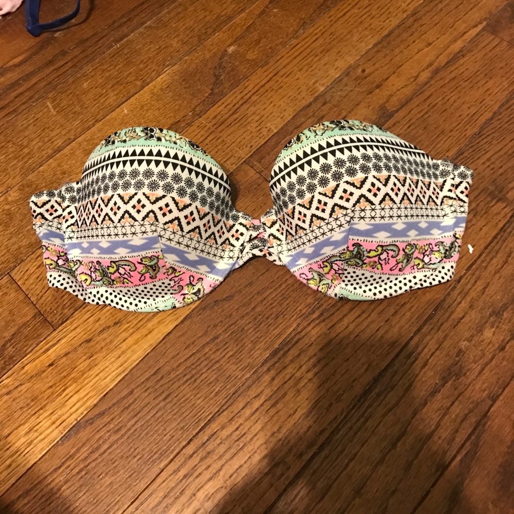 strapless swim suit top