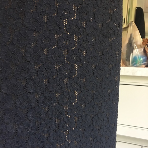 Helene Berman London navy blue lace cutout dress - Picture 2 of 4