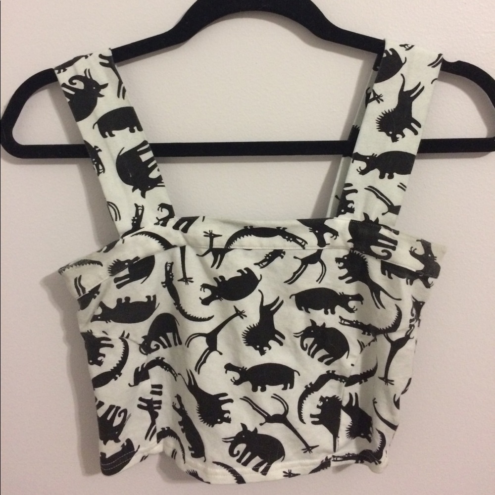 Dinosaur Bandeau Crop Top