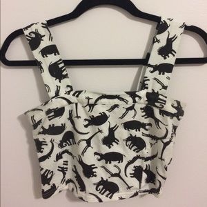 Dinosaur Bandeau Crop Top