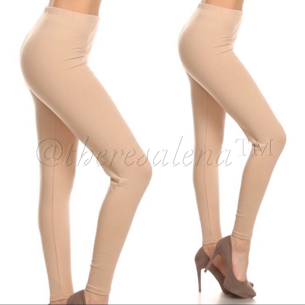 High waist soft-brush Khaki Leggings