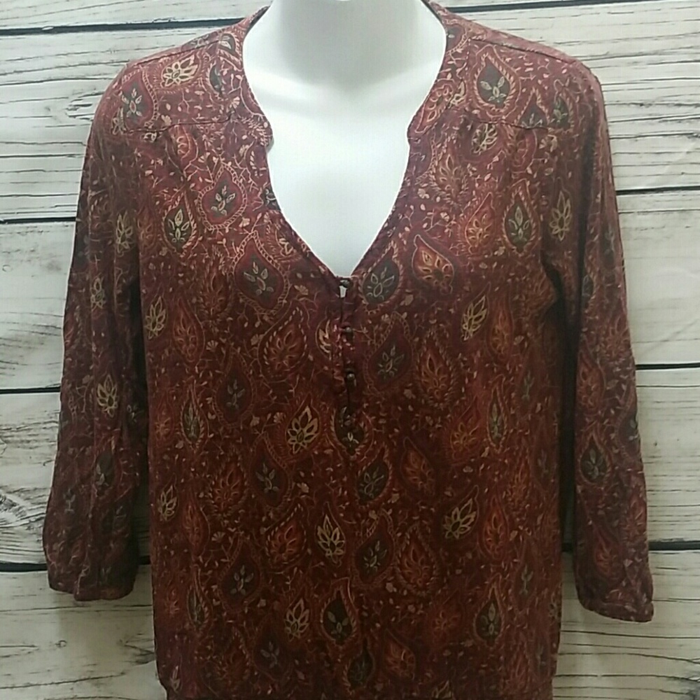 Lucky Brand 3/4 sleeve blouse
