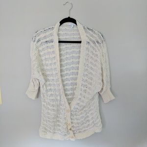dELiA*s Half Sleeve Deep V Cardigan