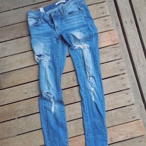 Light Wash Distressed Jeans