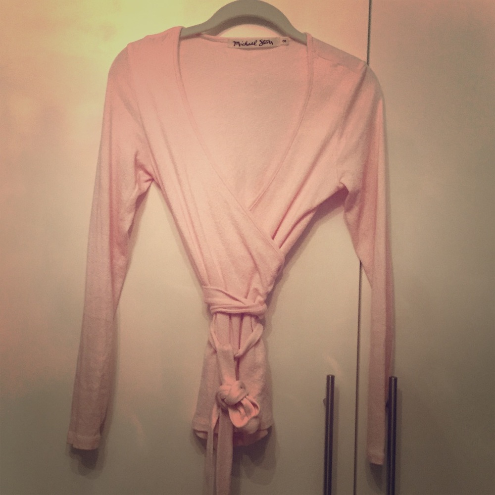 Michael Stars Ballet Pink Wrap Shirt