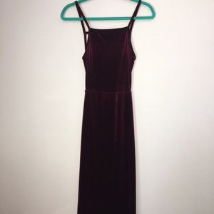 Velvet midi dress