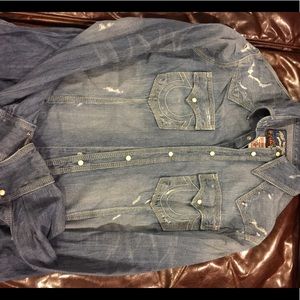 True Religion denim button down