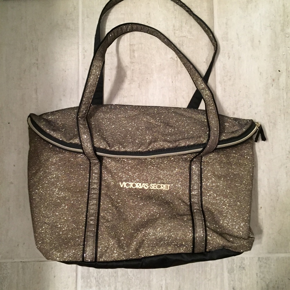 VS Gold Glitter Tote Bag
