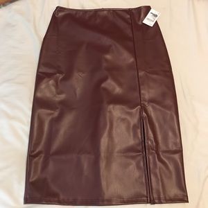 Pleather Pencil Skirt.