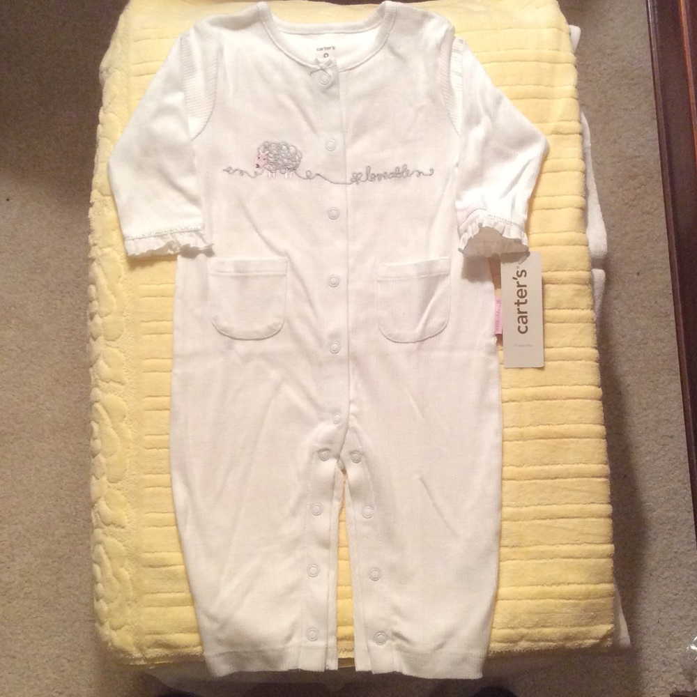 NWT - Carter's "Lovable" White Baby jumper