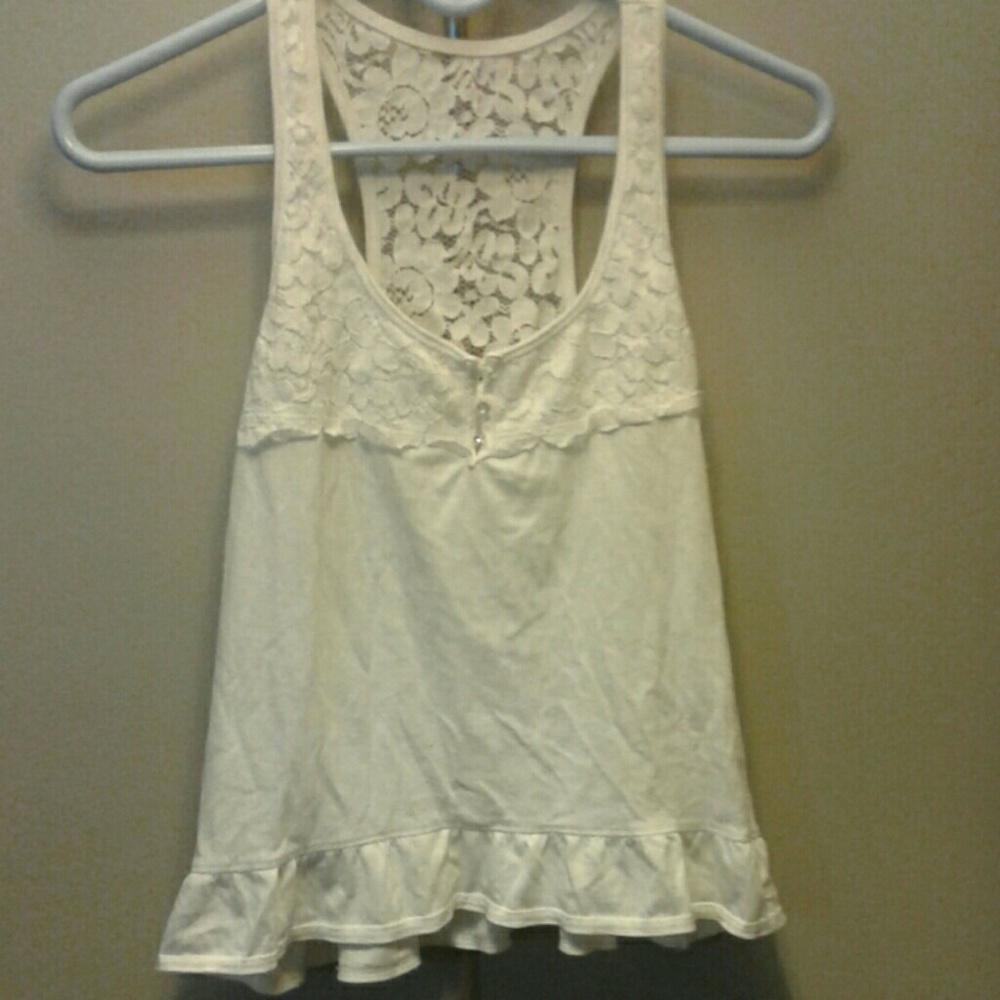 Gilly Hicks White Lace Tank Top