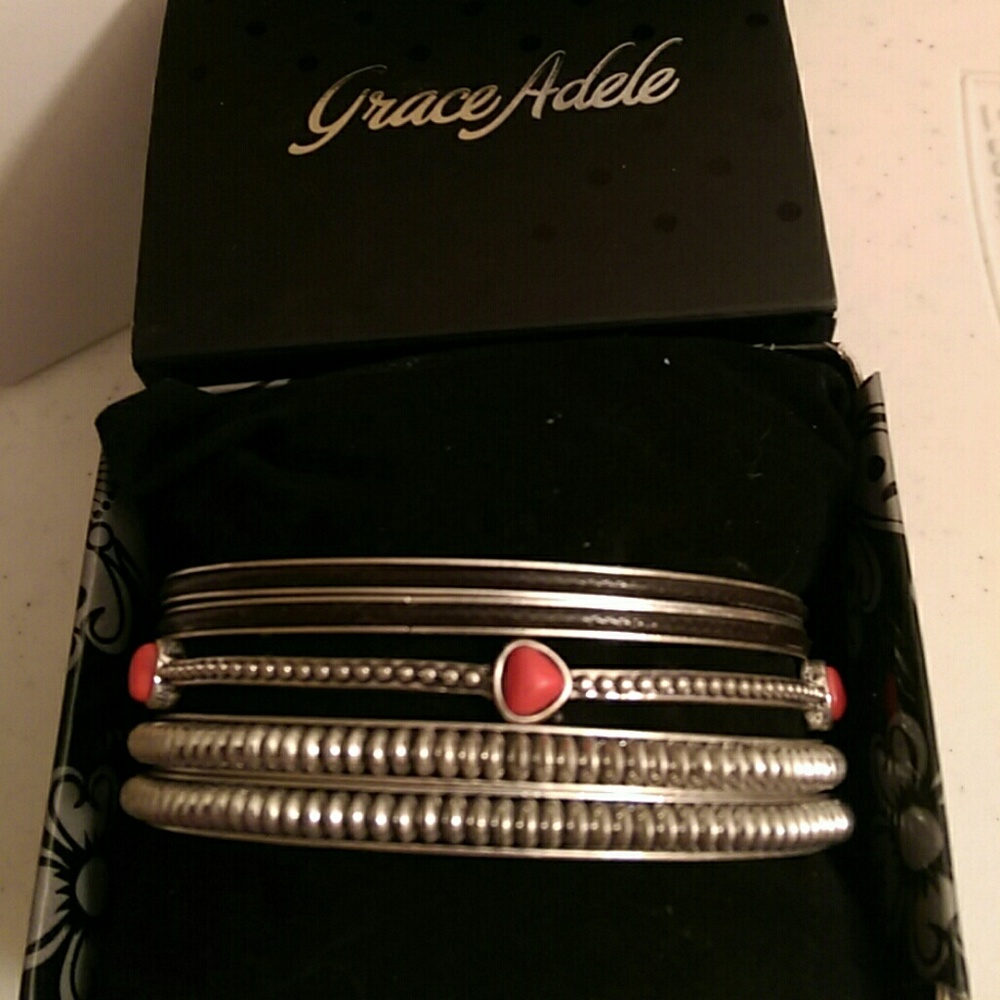 Grace Adele Medora Bracelets - Coral