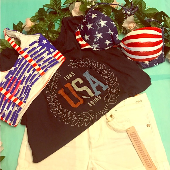 Gold Rush Tops - SALE NWT USA Squad Tank