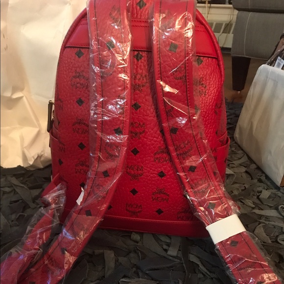 MCM Bags Brand New Authentic Mcm Ruby Red Backpack Poshmark