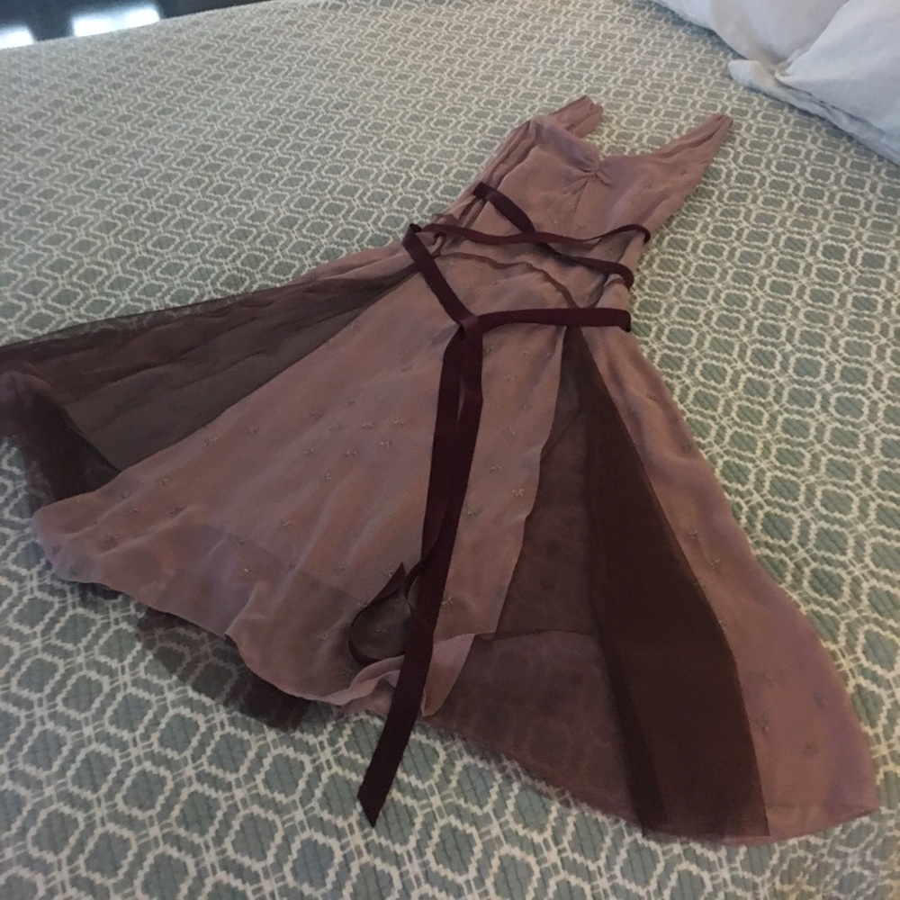 BCBG rose colored party dress