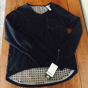 Grey Caged-back sweatshirt