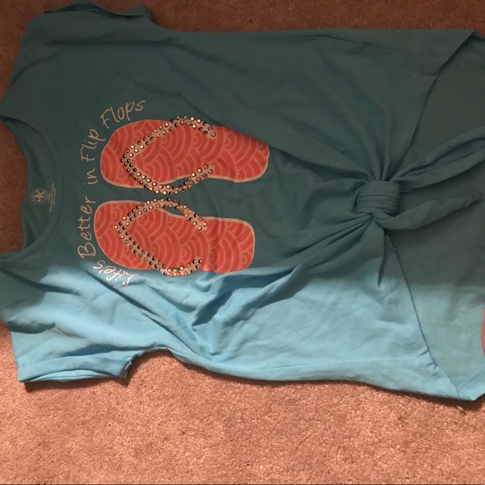 Girls large "Life's better with flip flops shirt!"