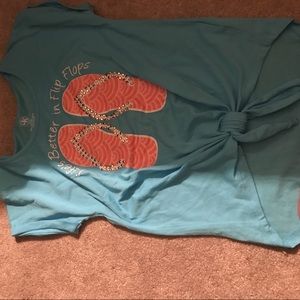 Girls large "Life's better with flip flops shirt!"