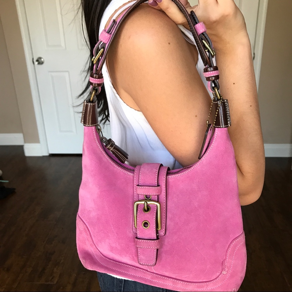 Coach Pink Suede Purse