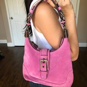 Coach Pink Suede Purse