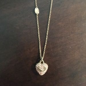 Juicy Couture Pink sparkly heart necklace
