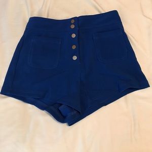 High waisted shorts.