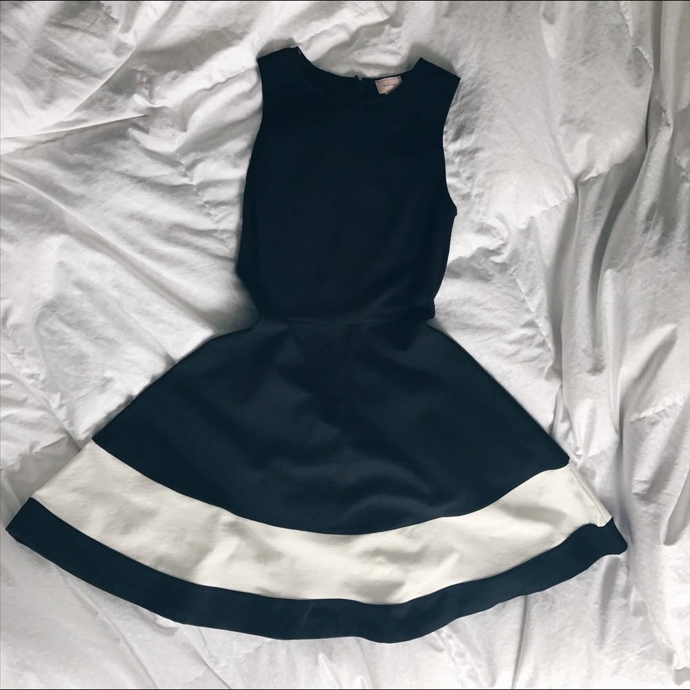 Black and White Skater Dress