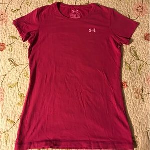 Pink under armour shirt