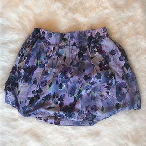 Purple Floral Skirt - with pockets!