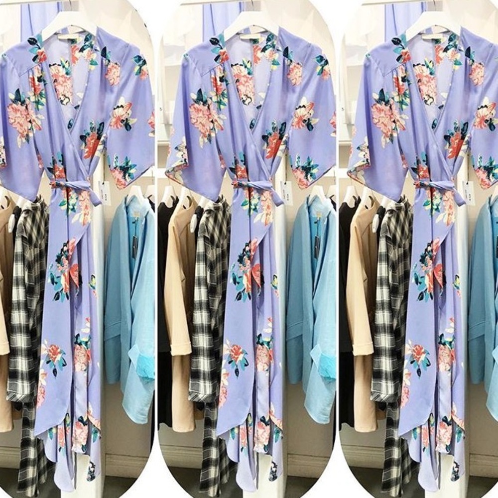 Periwinkle wrap dress