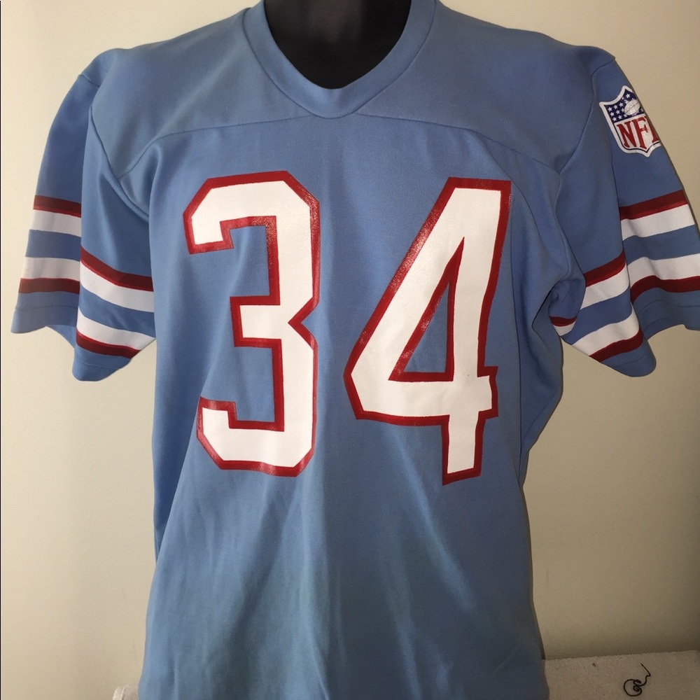 Vintage Oilers Earl Campbell Rawlings jersey NFL