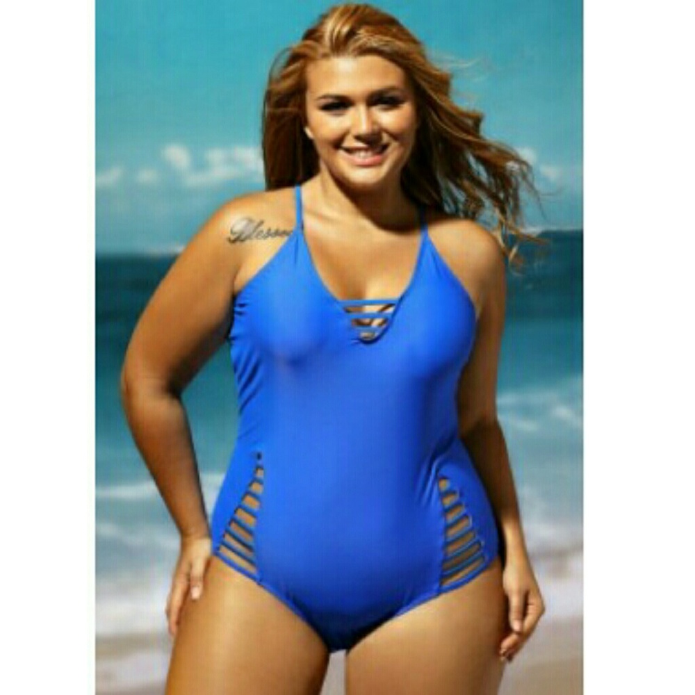 [Large] Something Blue Monokini Swimsuit - Picture 2 of 2