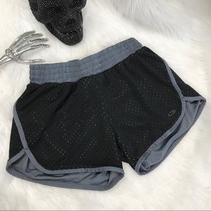 Black grey mesh athletic shorts Champion