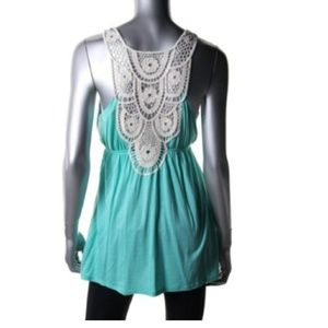 NWT Turquoise, Crotchet Back, Padded Cami
