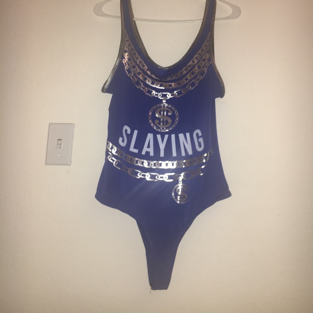 Blue swim suit
