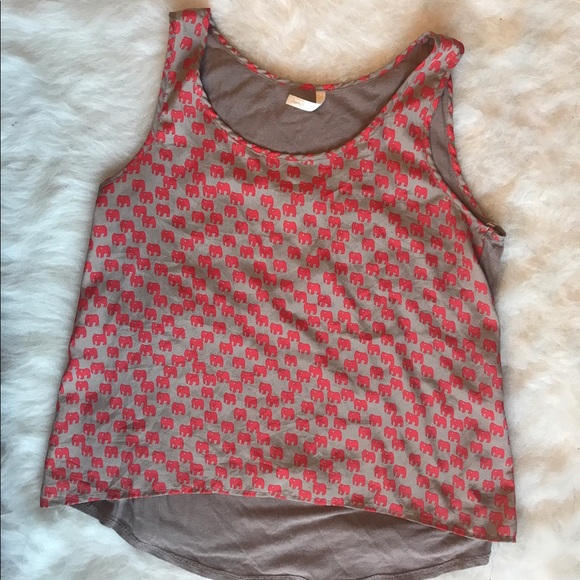 Elephant Printed Sleeveless Top - Picture 1 of 1