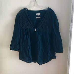 Blue Linen Top