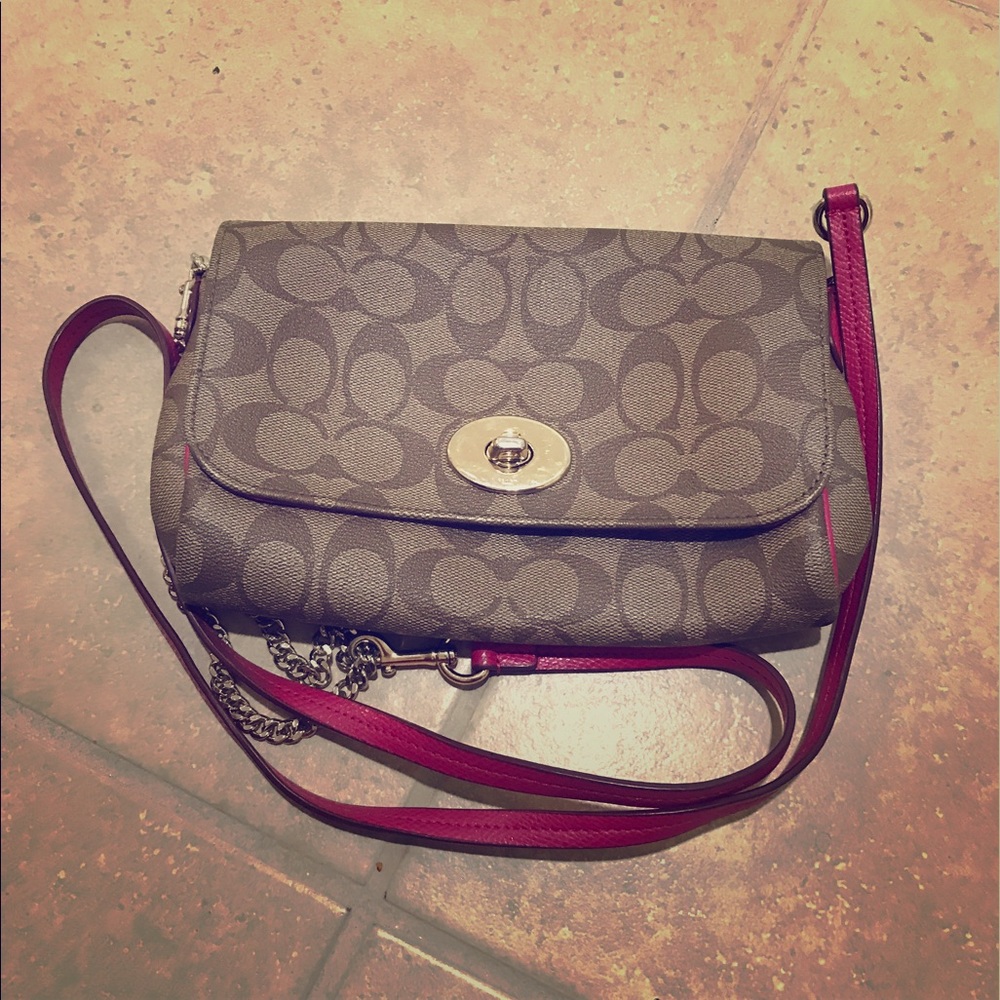 Pink mini ruby coach cross body