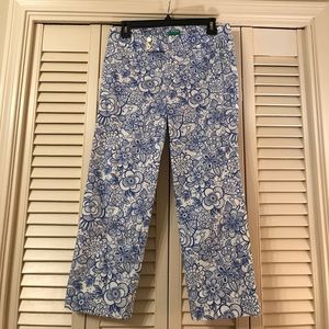 Lilly Pulitzer Palm Beach Floral Crop Pants, 4