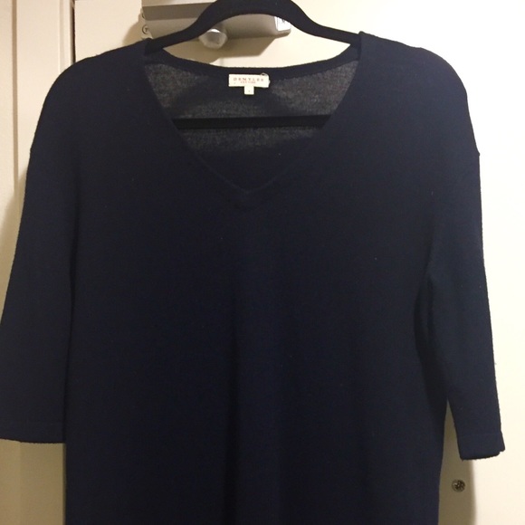 Demylee NY Cashmere/Wool/Silk Navy Sweater Dress S - Picture 6 of 7