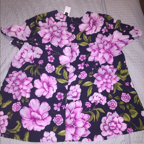 Ann Taylor Floral Silk Tee - Picture 5 of 5