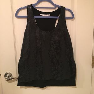 DIANE von FURSTENBERG midnight sequin top