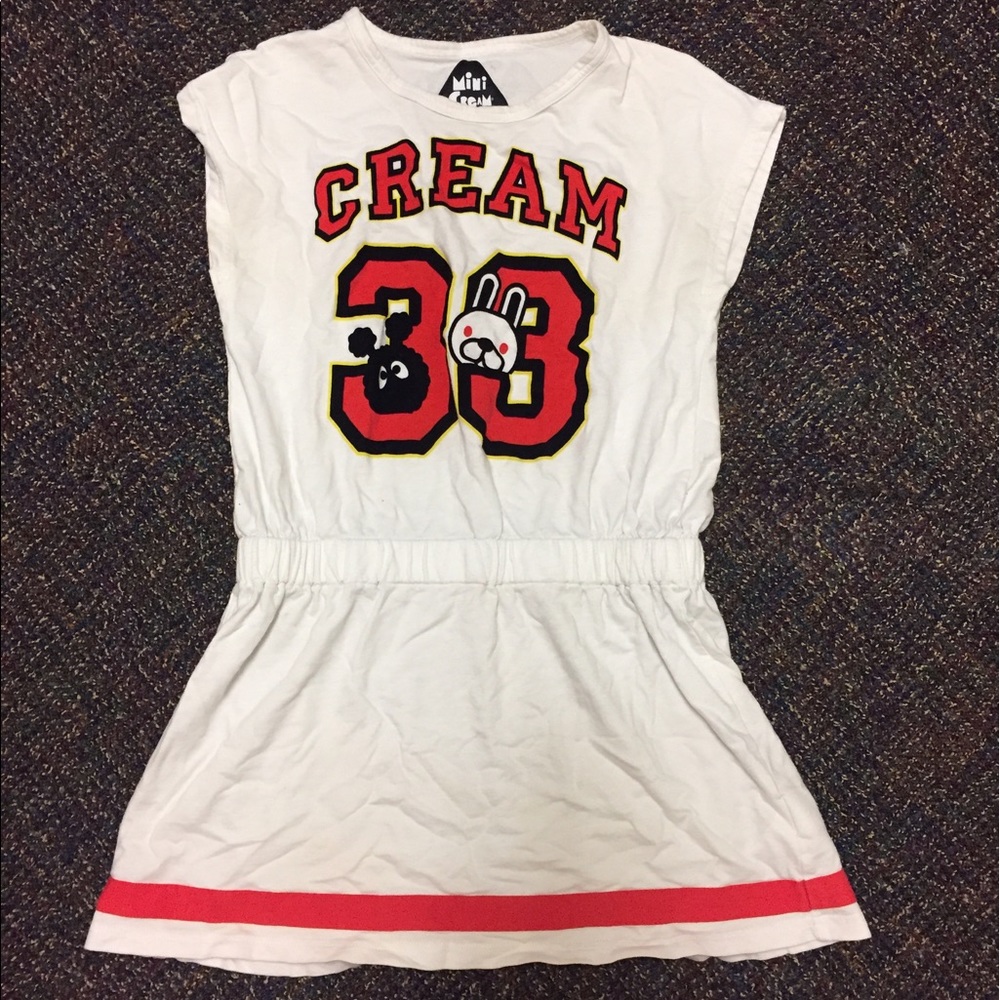 Mini cream sports dress