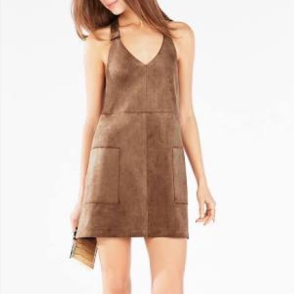 NWT BCBGMaxAzria Faux Suede Dress, Boho Chic, XXS