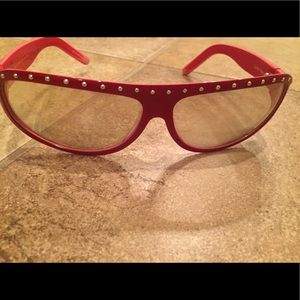 Cynthia Rowley red sunglasses
