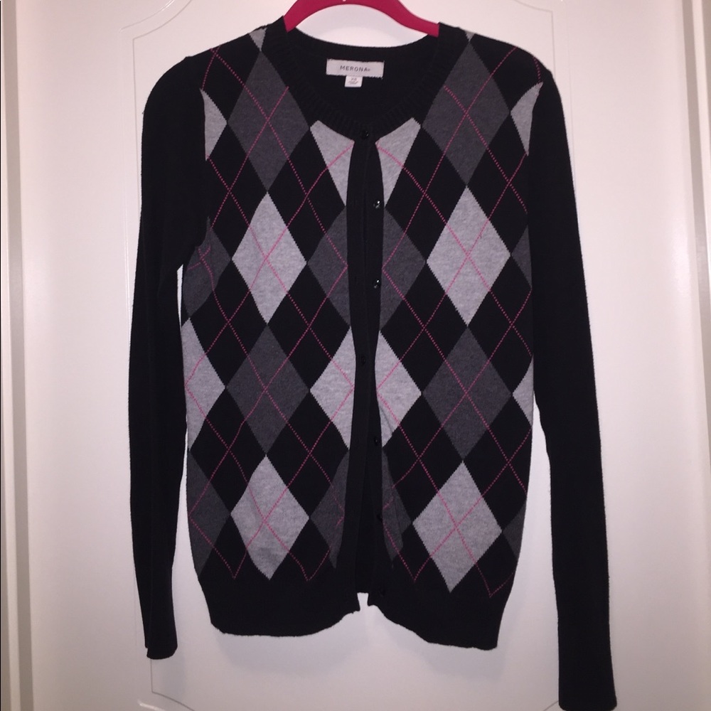 Argyle cardigan XS