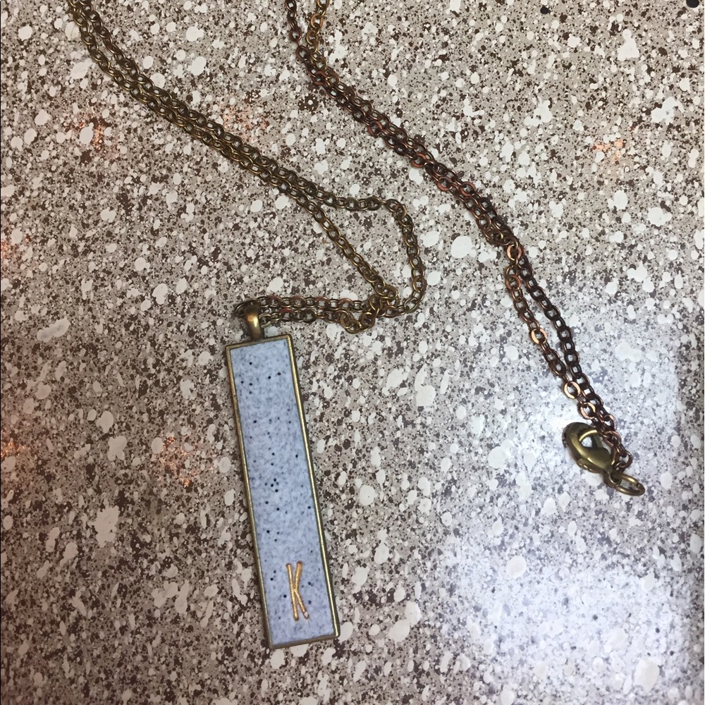 Custom made "K" statement necklace- layers well