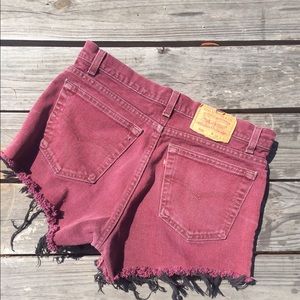 Vintage high rise Levi cut offs