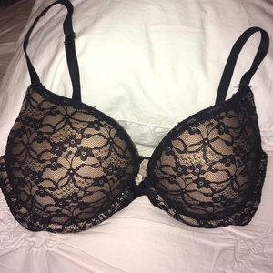 EXCELLENT DEAL! Aerie Black Lace Padded Bra 34C