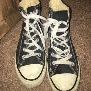 Black high top converse